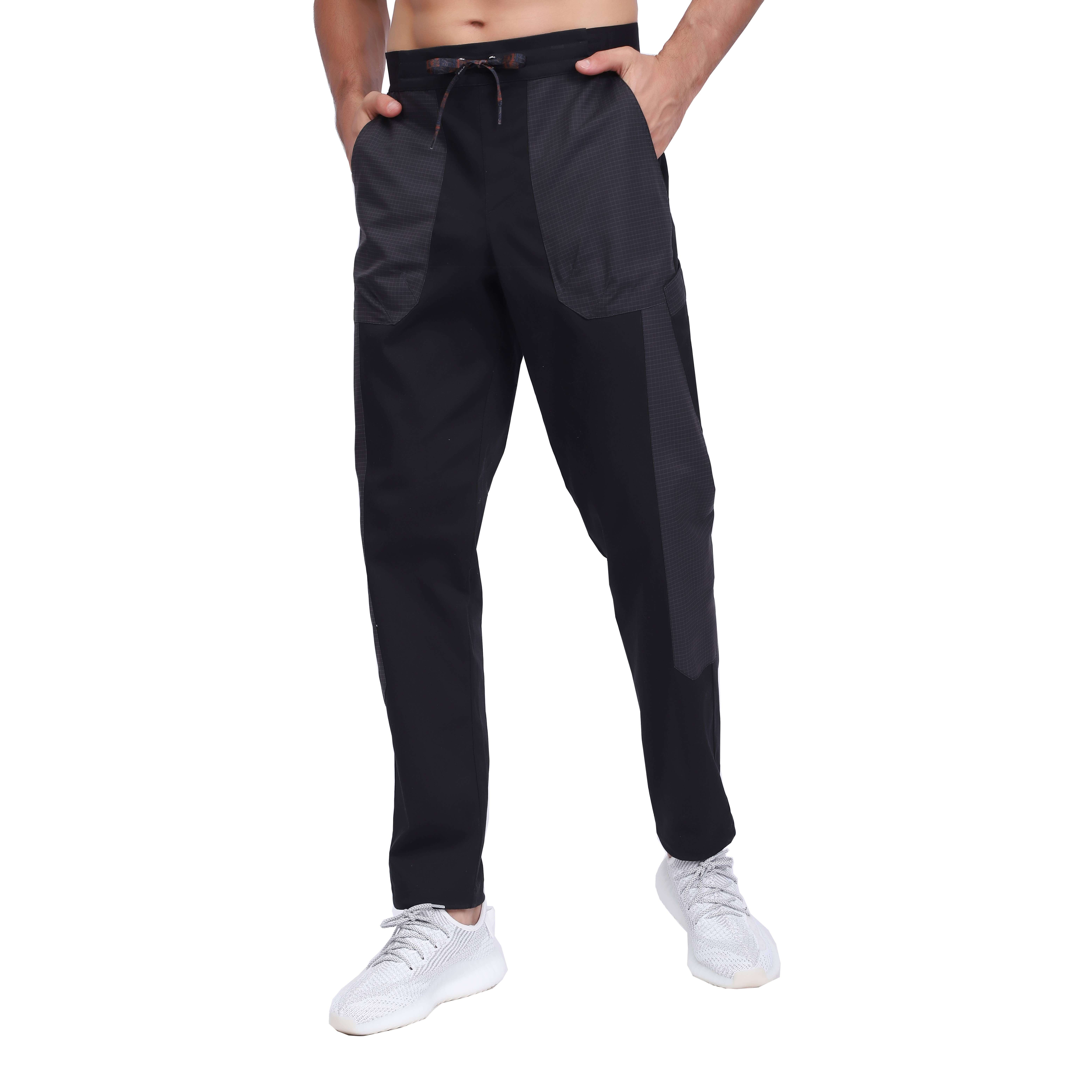 Men's Black Casual Outdoor Breathable Hiking Walking Trousers 