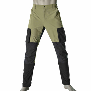 Mens Sports Fashion Cargo Pants Color Block Trekking Trousers