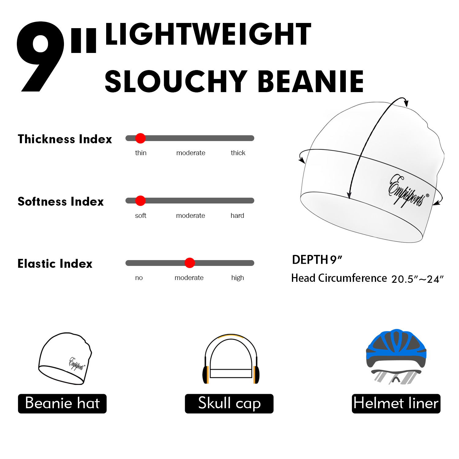 Thin Slouchy Beanie, Soft Hipster Stylish Hat, Sleeping Chemo Cap 