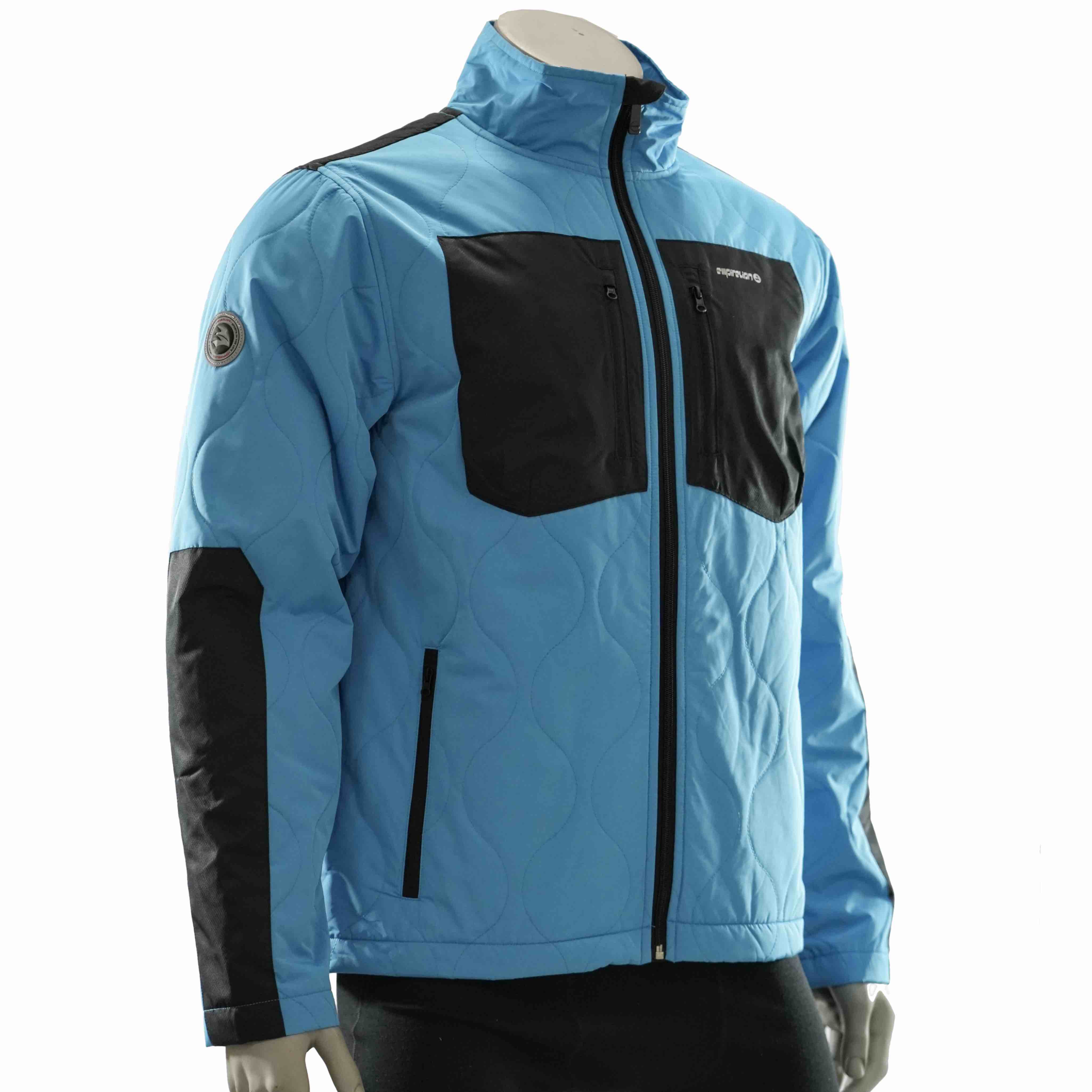 Mens Camping Hiking Mountaineering Alpinism Quilting Color Blocked Zip Jacket
