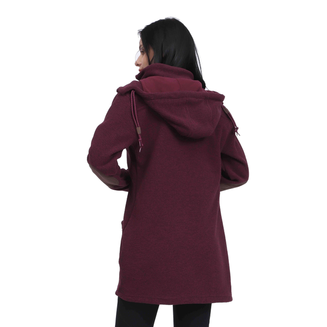 Women's Winter Cord Fleece Warm Cute Horn Button Coat Jacket