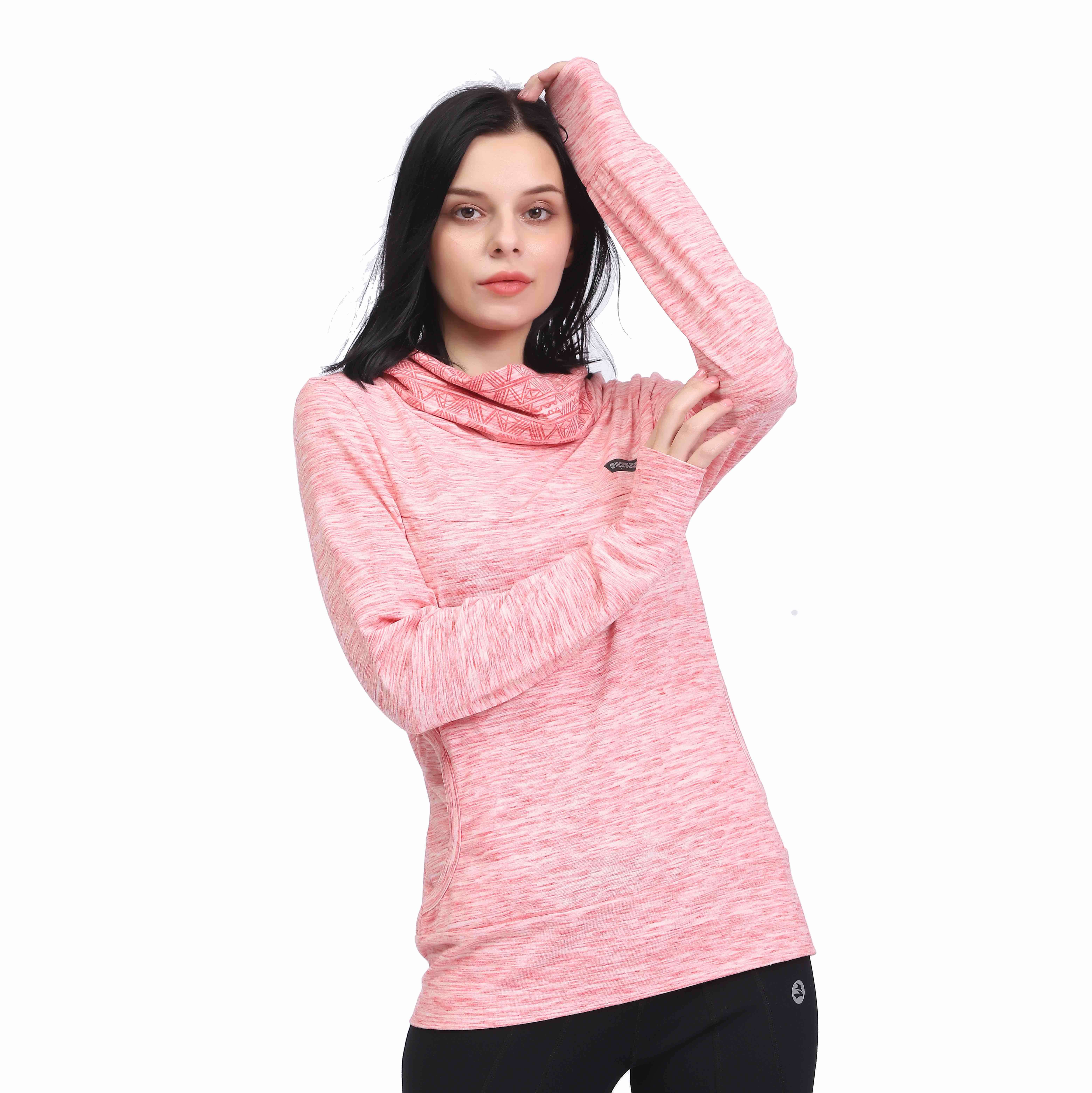 Women Cowl Neck Tunic Long Sleeve Pullover Top