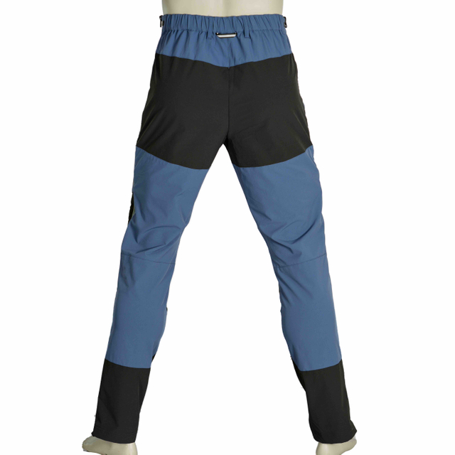 Mens Full Side Zippers Opening Hiking Trousers Color Block Snow Pant