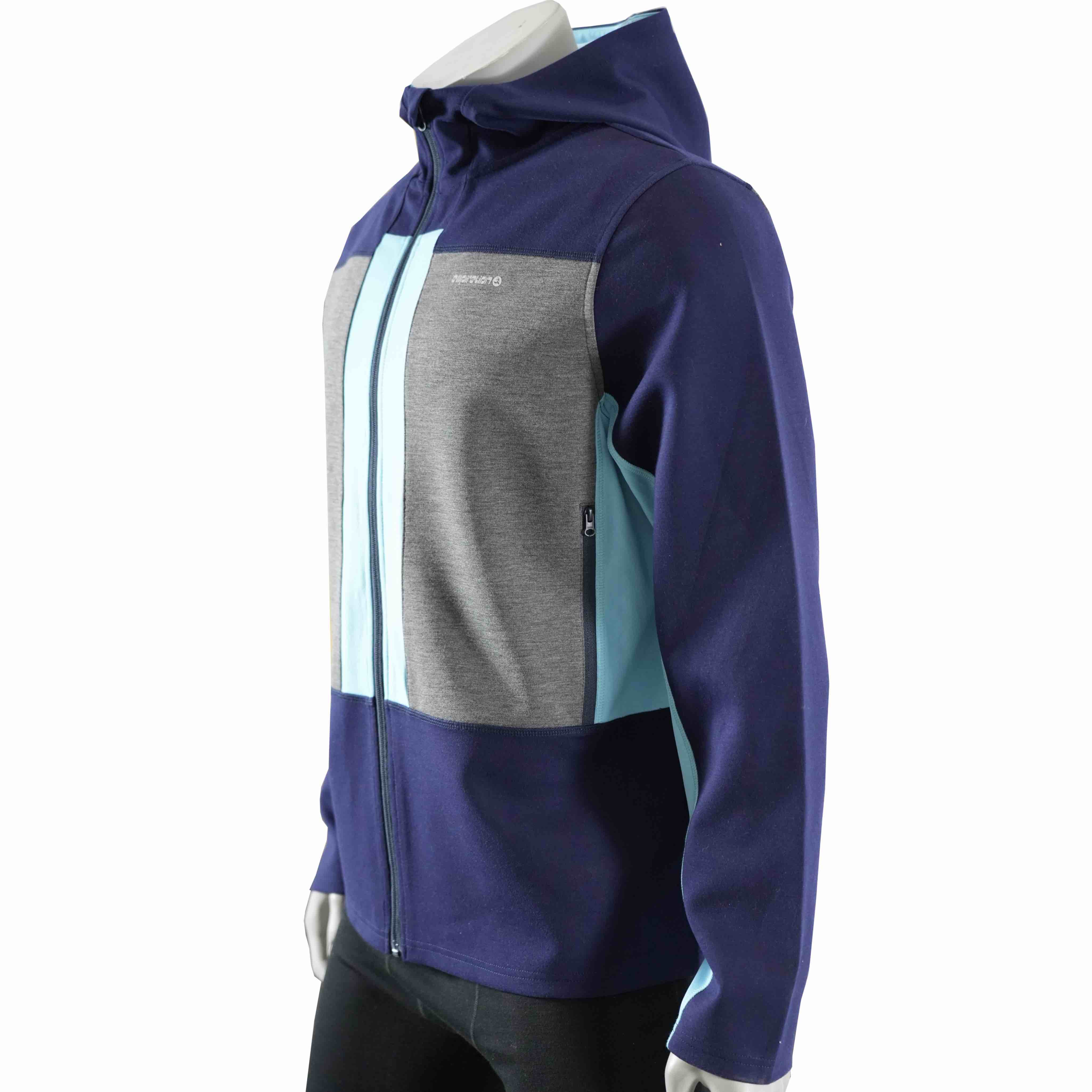 Mens Hiking Mountaineering Alpinism Running Color Blocked Zip Hoodie Jacket