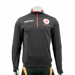 Mens Half Zip Piping Trim Sports Pullover Tops