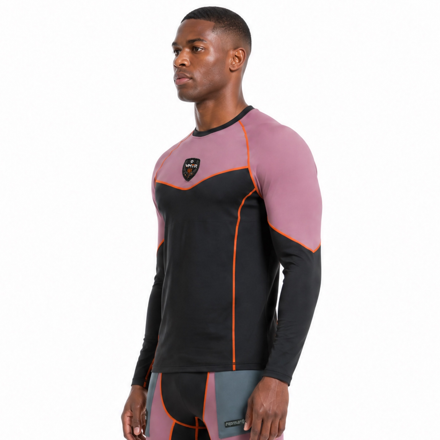 VMTR Mens Color Block Inner Fleece Long Sleeve Tops