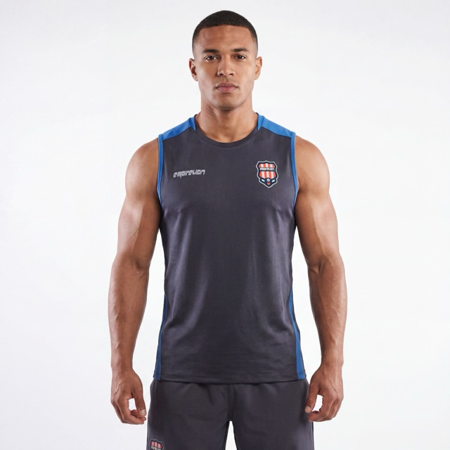 Mens Color Block Football Team Logo Vest