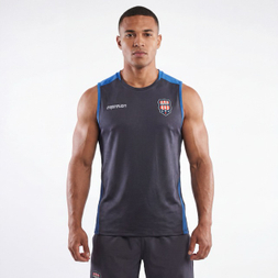 Mens Color Block Football Team Logo Vest
