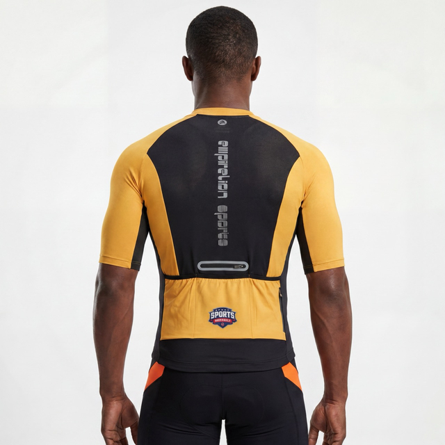 Raglan Short-sleeved Color Block Reflective Sealed Pocket Cycling Jersey