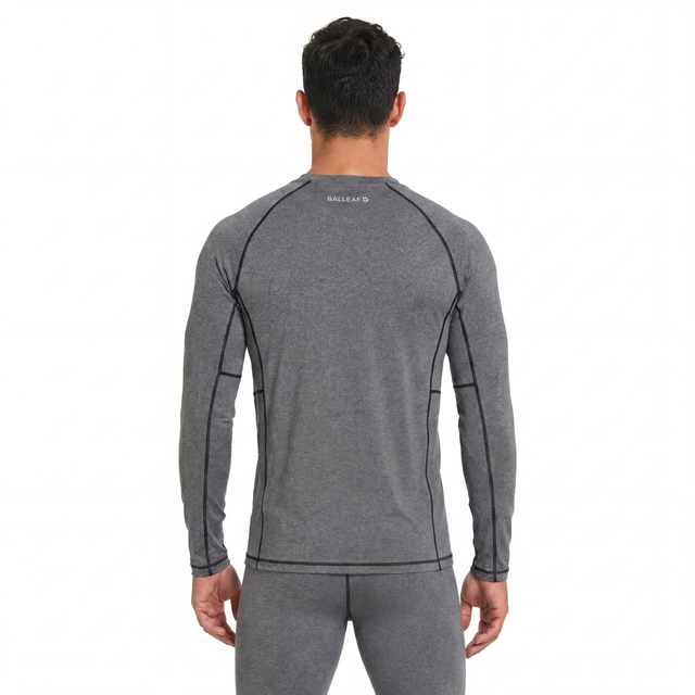 Mens Thermal Underwear Long Johns Base Layer Inner Fleece Top Bottom 2 Pcs Set