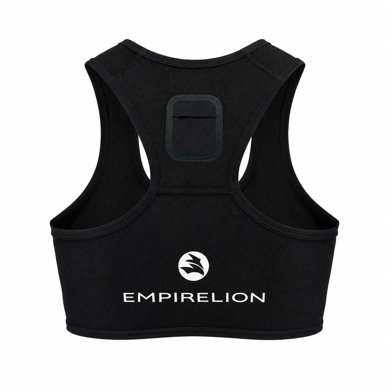 Men Quick Dry Mesh Sports Racerback Vest with Back Silicone Anti-Slip Pocket, Fits Multiple Sizes Apple Watch for Heart Rate Monitoring, for Football Running Training