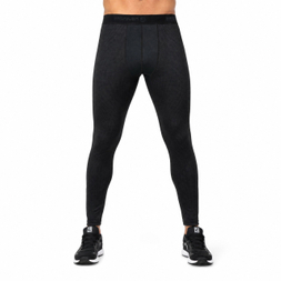 Mens Panels Yarn Dyed Inner Fleece Baselayer Half Zip Workout Thermal Legging Pants