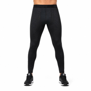 Mens Panels Yarn Dyed Inner Fleece Baselayer Half Zip Workout Thermal Legging Pants