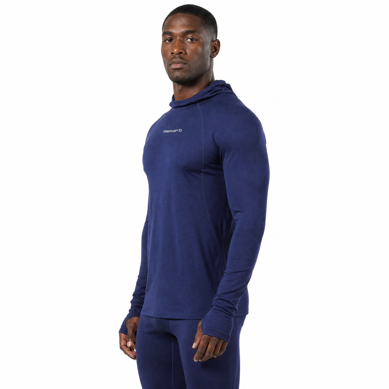 Mens Dry Feeling Baby Lock Baselayer High Cowl Hoodie 
