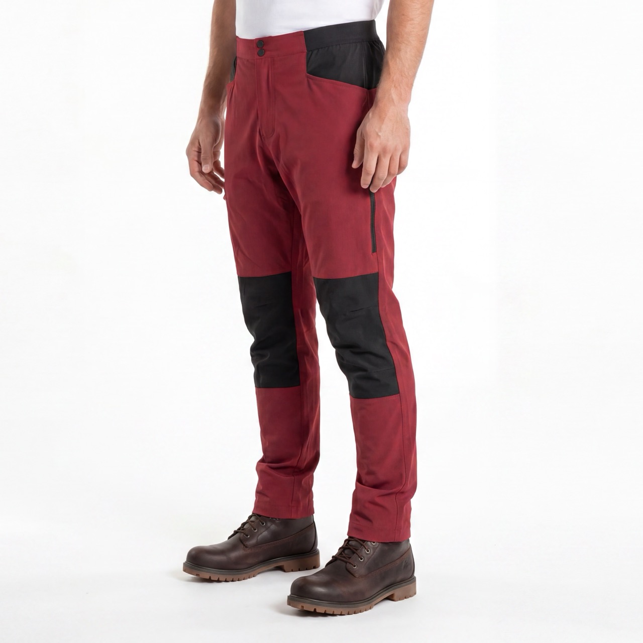 Mens Sports Fashion Sonw Pants Color Block Trekking Trousers