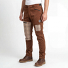 Mens Corduroy Check Panels Hiking Pant Trekking Trousers
