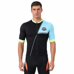 Reflective Trims Raglan Short-sleeved High Neck Cycling Jersey