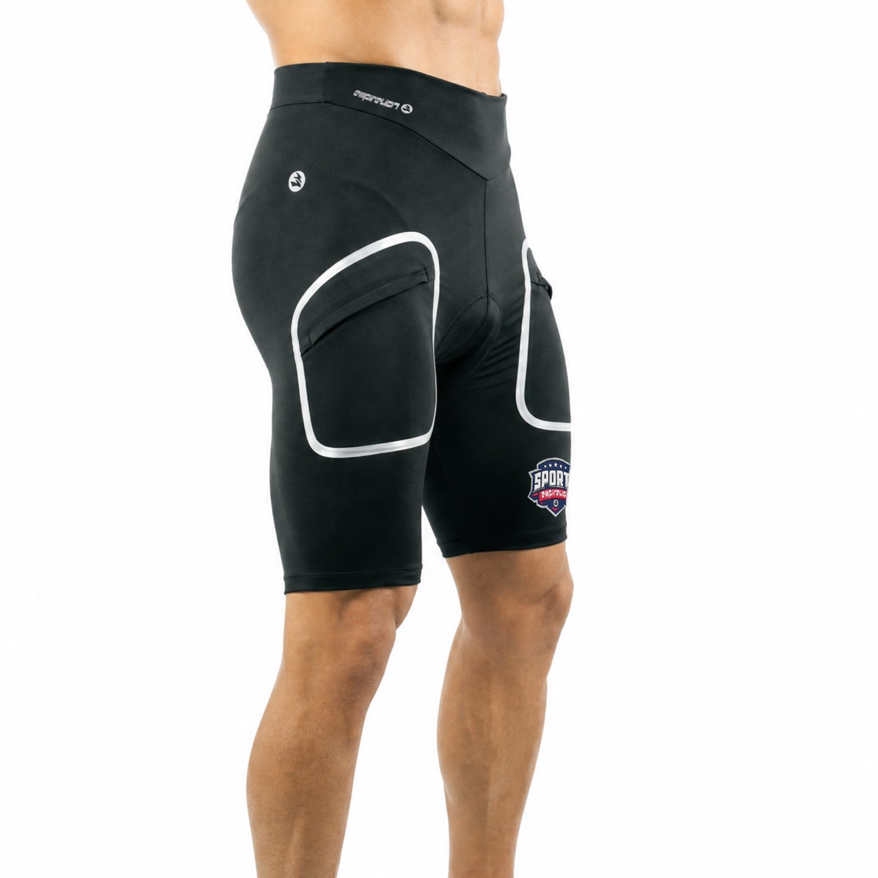 Mens Reflective Sealed Pockets Ride Cycling Short