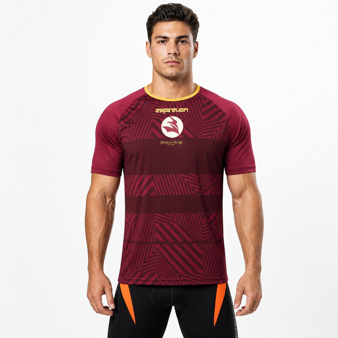 Mens Print Soccer Jersey Logo T-shirt