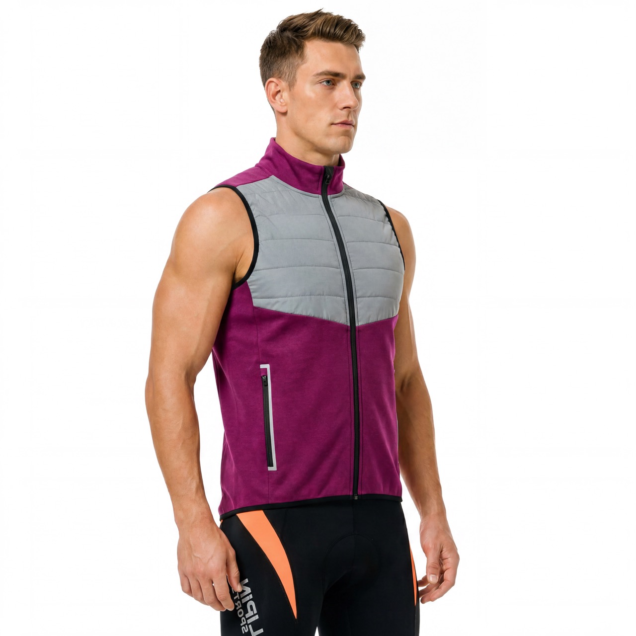 Men's Alpine Reflective Quiting Paded Thermal Vest