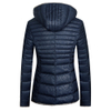 Women's Hooded Warm Cosy Water-Resistant Recycle Polyester Puffer Short Jacket