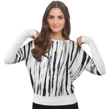Women's Casual  Batwing Sleeve Pullover Stripes Slim Fit Yoga Top Shirt