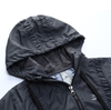 Women's Stripes Print Lightweight Full Zip Rib Hem Hoodie Jackets 