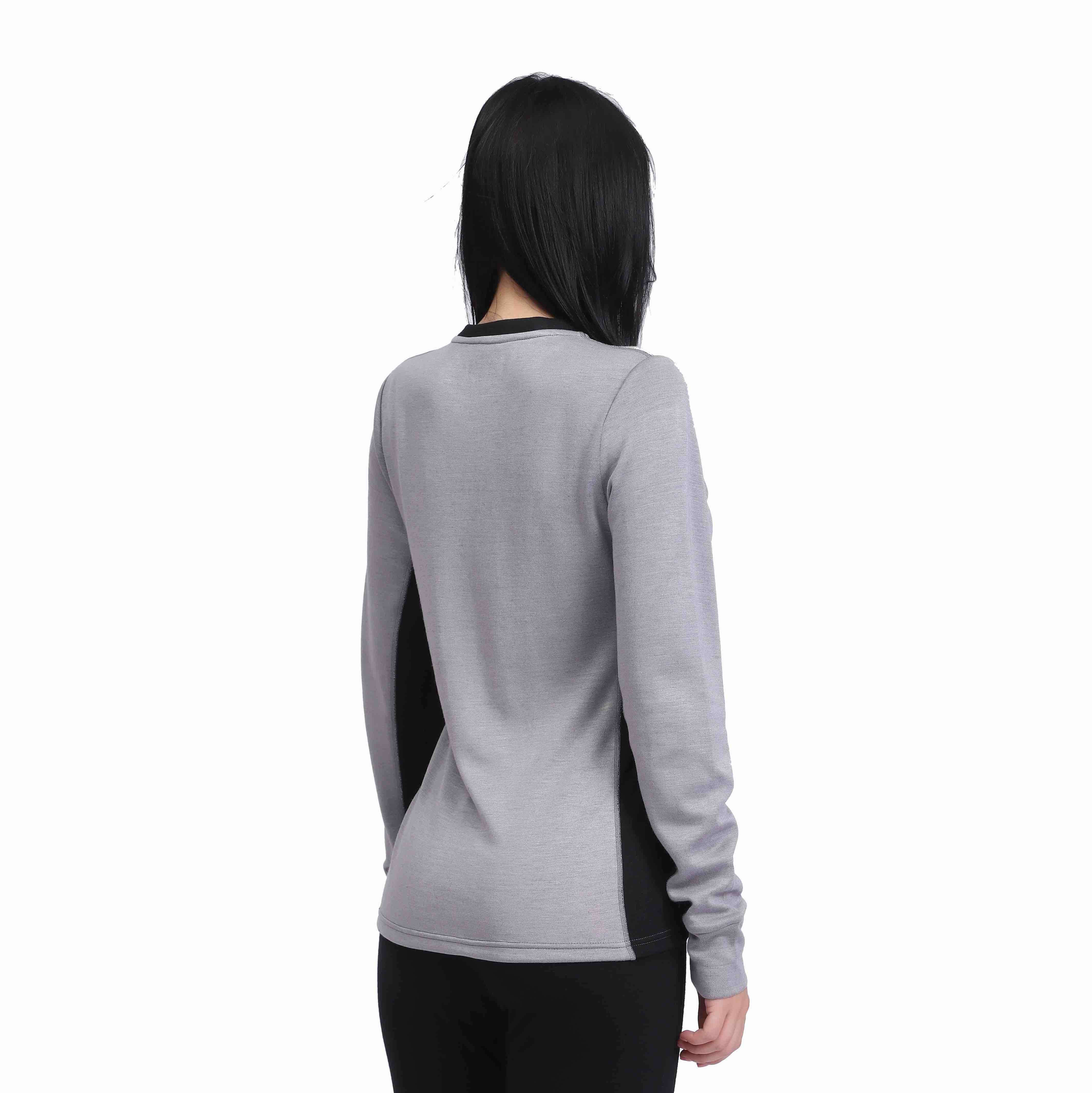 Women Merino Wool thermal underwear Long Sleeve Top