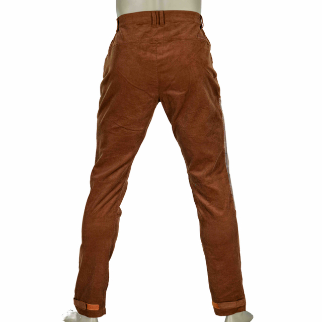 Mens Corduroy Check Panels Hiking Pant Trekking Trousers