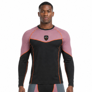 VMTR Mens Color Block Inner Fleece Long Sleeve Tops