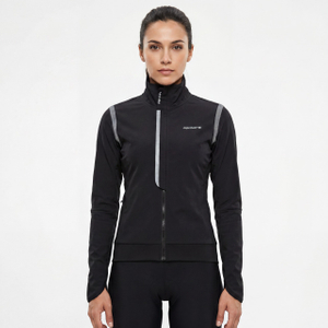 Womans High Neck Collar Reflective Trims Cycling Jacket