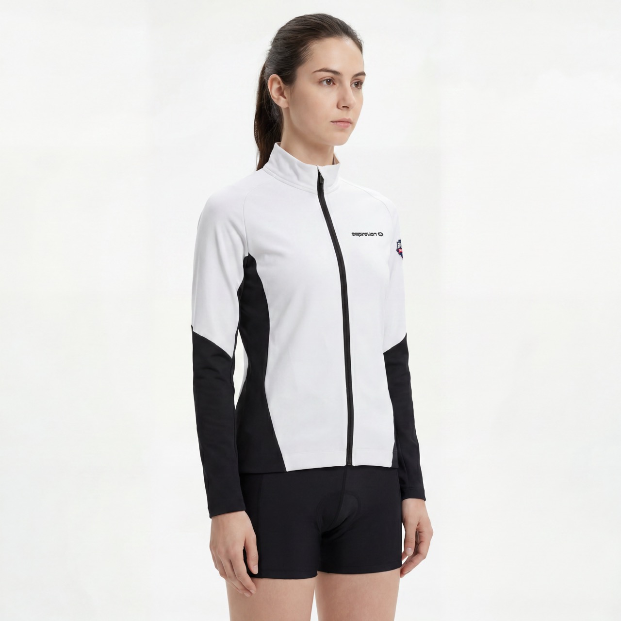 Womens Color Block Reflective Trim Sports Fashion Jacket