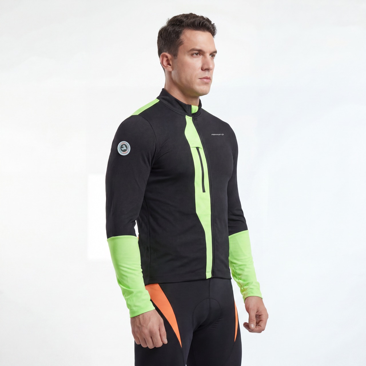 Fluro Color Block Midweight Cycling Jacket