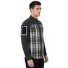 Mens Yarn Dyed Check Panel Reflective Sleeve Pocket Hiking Shirts