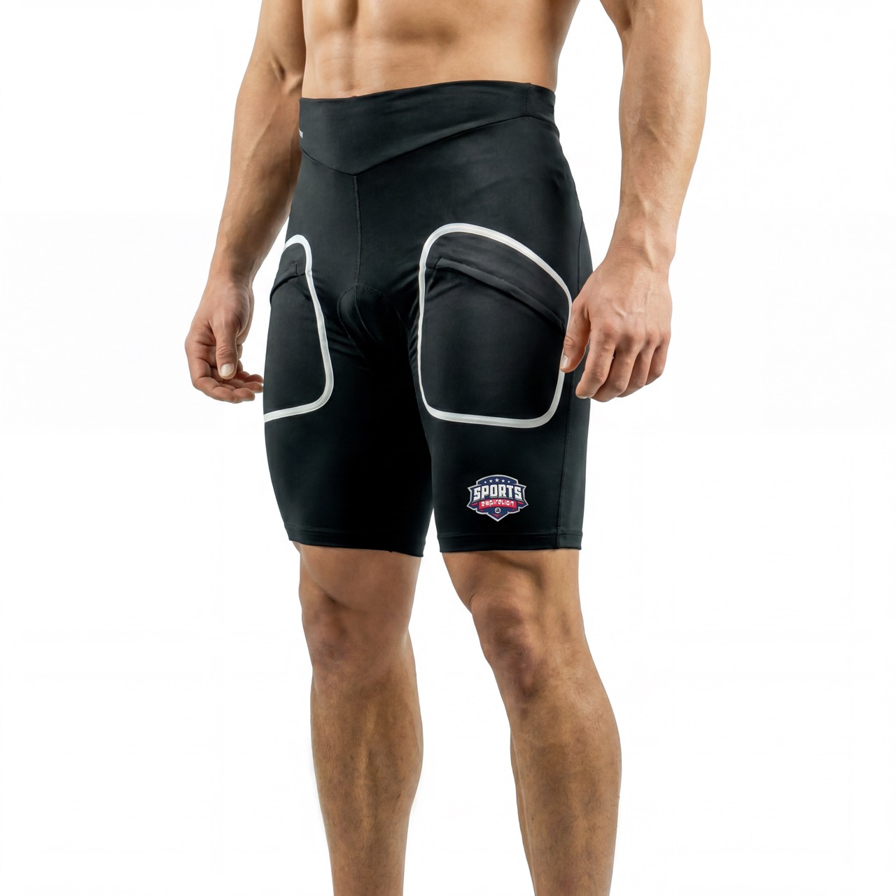 Mens Reflective Sealed Pockets Ride Cycling Short