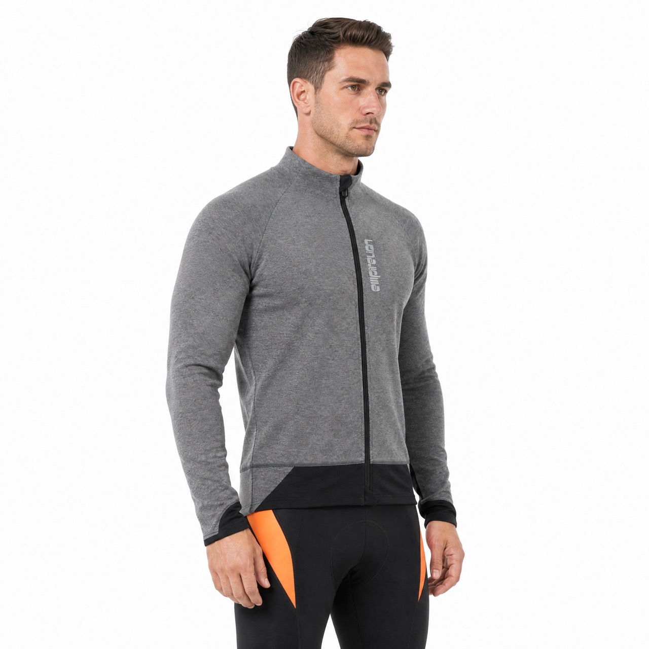 Color Block Reflective Panel Cycling Jacket