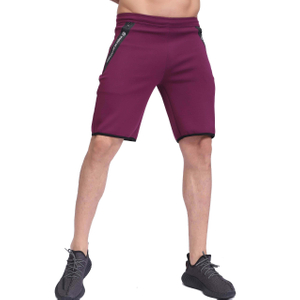 Men's Running Elastic Waist Zip Pockets Sports Joggers Shorts