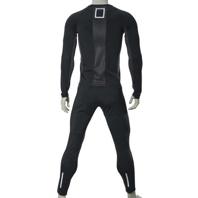 Mens Compression Baselayer Reflective Trims Active Slim Fit Set