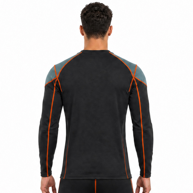 VMTR Mens Color Block Base Layer Long Sleeve Tops