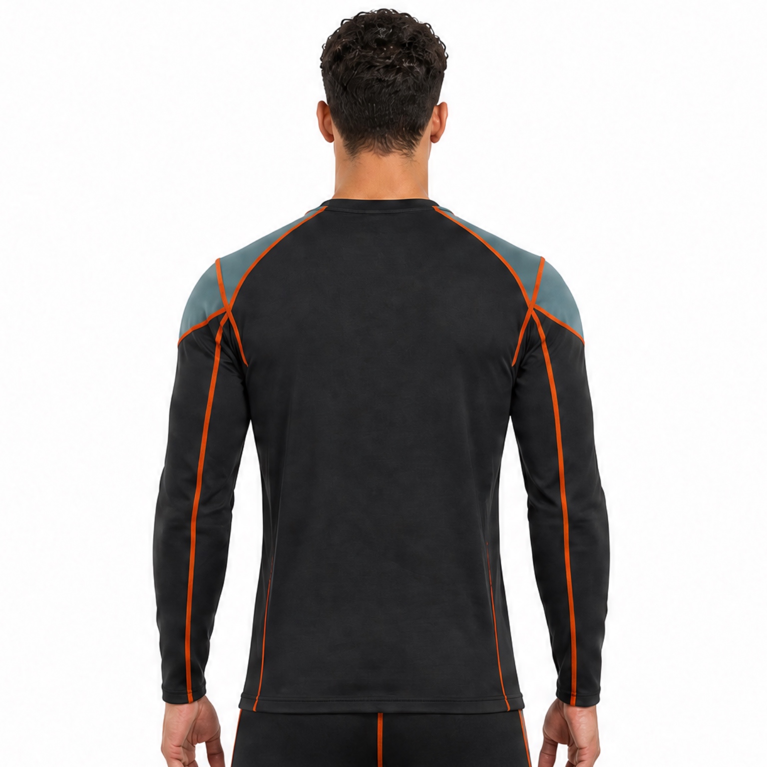 VMTR Mens Color Block Base Layer Long Sleeve Tops