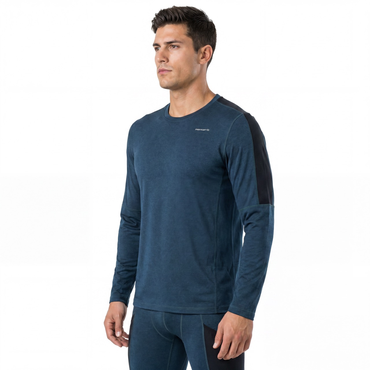 Mens Merino Wool Baselayer Color Blocked Tops