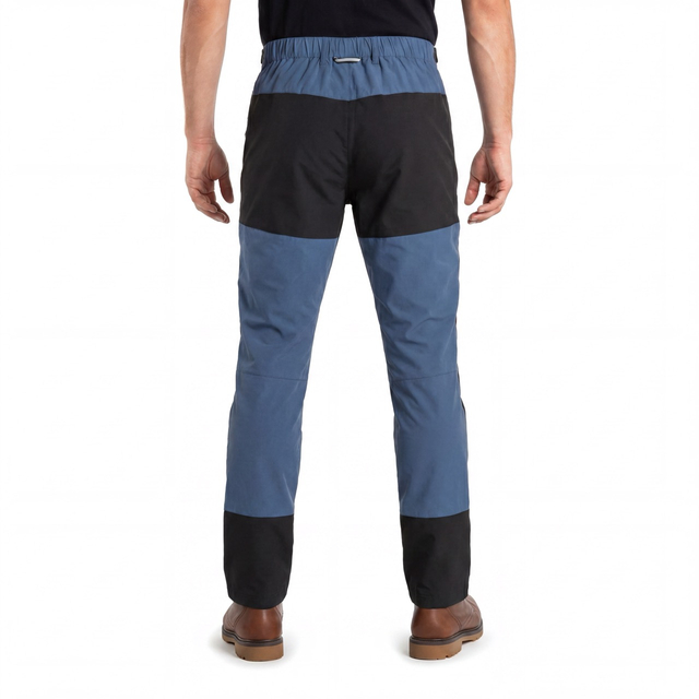 Mens Full Side Zippers Opening Hiking Trousers Color Block Snow Pant
