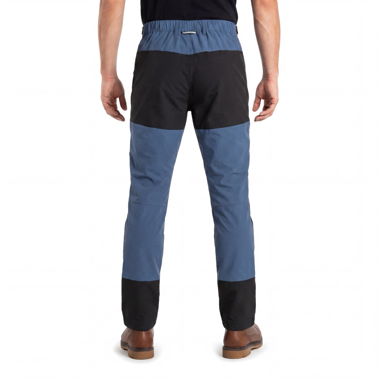 Mens Full Side Zippers Opening Hiking Trousers Color Block Snow Pant