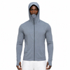 Sun Protection Cold Fleeing Summer Light Weight Running Fishing Zip Through High Cowl Hoodie
