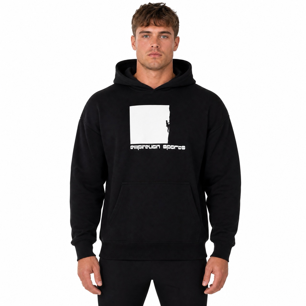 Men's Boys Rock Climbing Printed Over Shoulder Hoodie