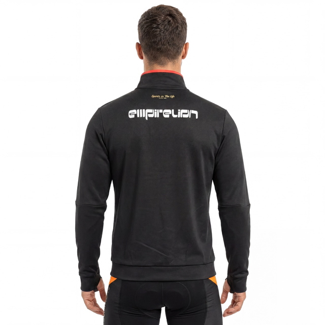 Mens Half Zip Piping Trim Sports Pullover Tops