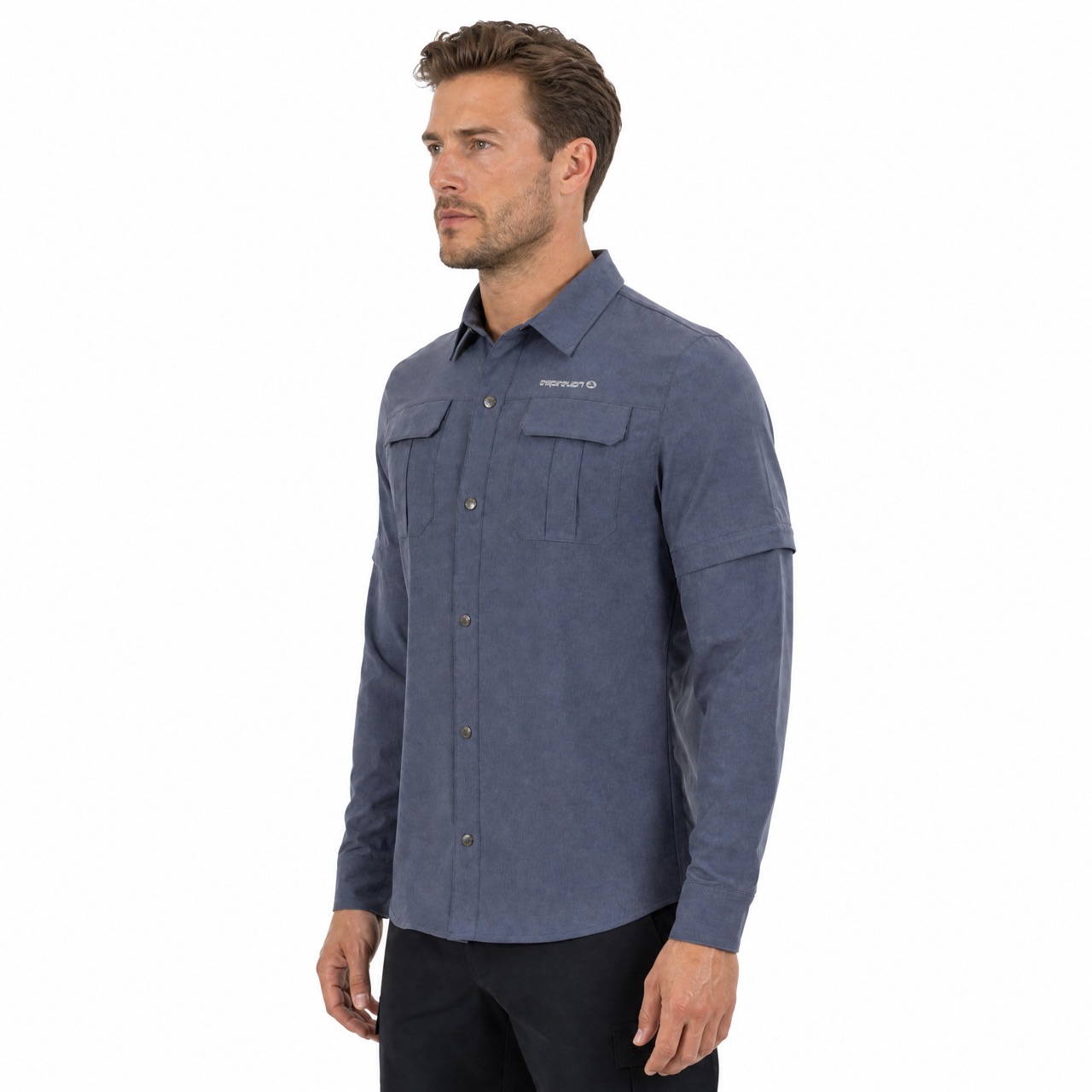 Mens Trekking Hiking Camping Fishing Walking Sleeve Zip Off 2 in 1 Shirts