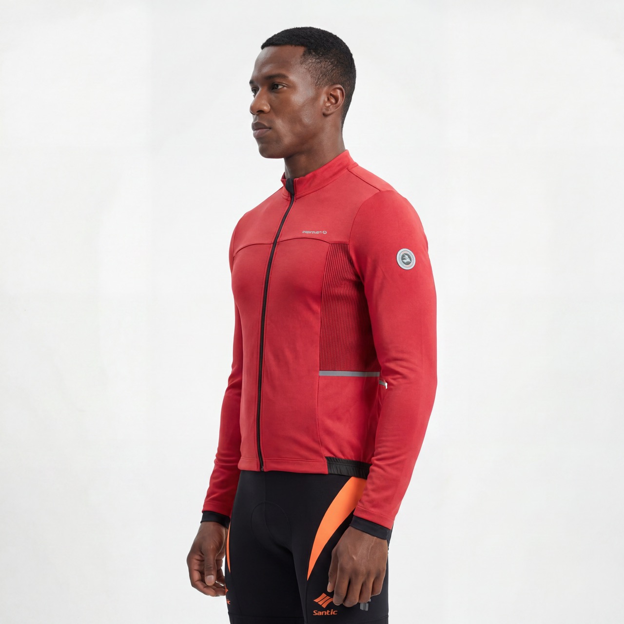 Mens 2 Pcs Set Rib Panel Wind Proof Cycling Jacket