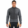 Mens Quiting Padded Panels Warm Polar Fleece Cycling Jacket