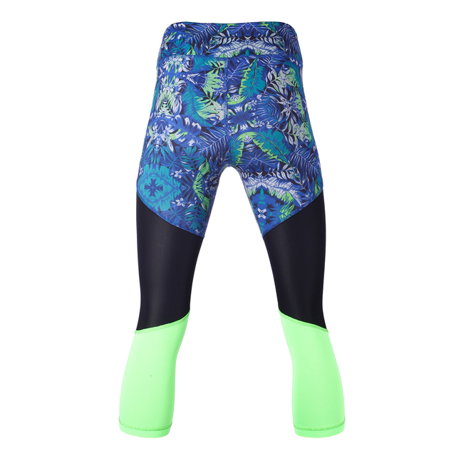 Women’s Workout Printed Athletic Capri Tummy Control Running Legging